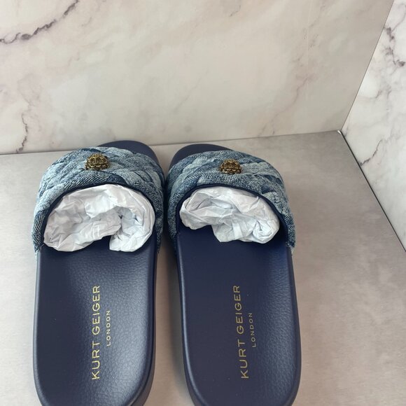 KURT GEIGER DENIM SLIDES 8.5 - Picture 5 of 12